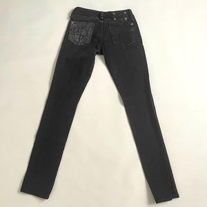 Miss Me Black rinse skinny jeans women size 26